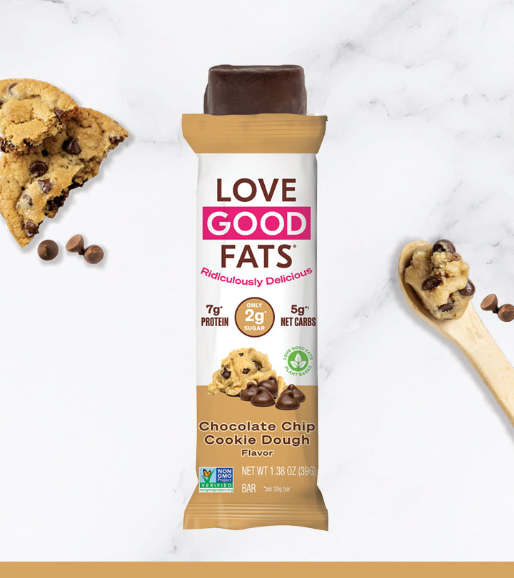 Love Good Fats chocolate chip cookie dough keto bar