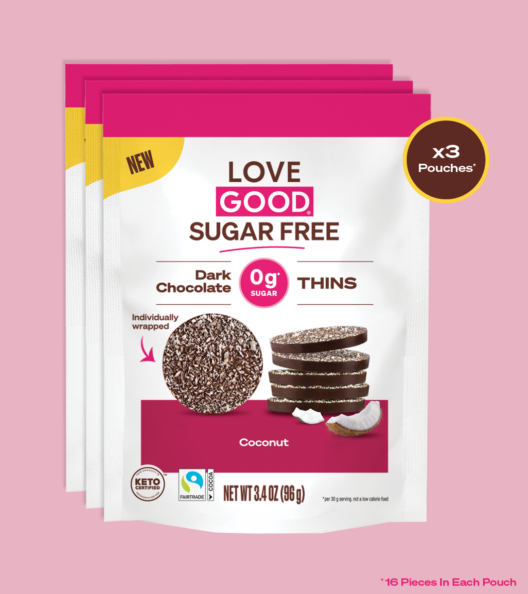 Love Good Fats Dark Chocolate Thins Coconut