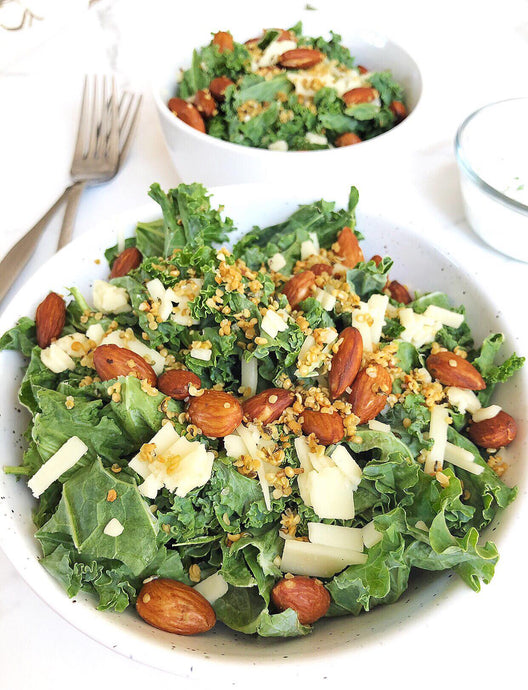 Keto Kale Caesar Salad