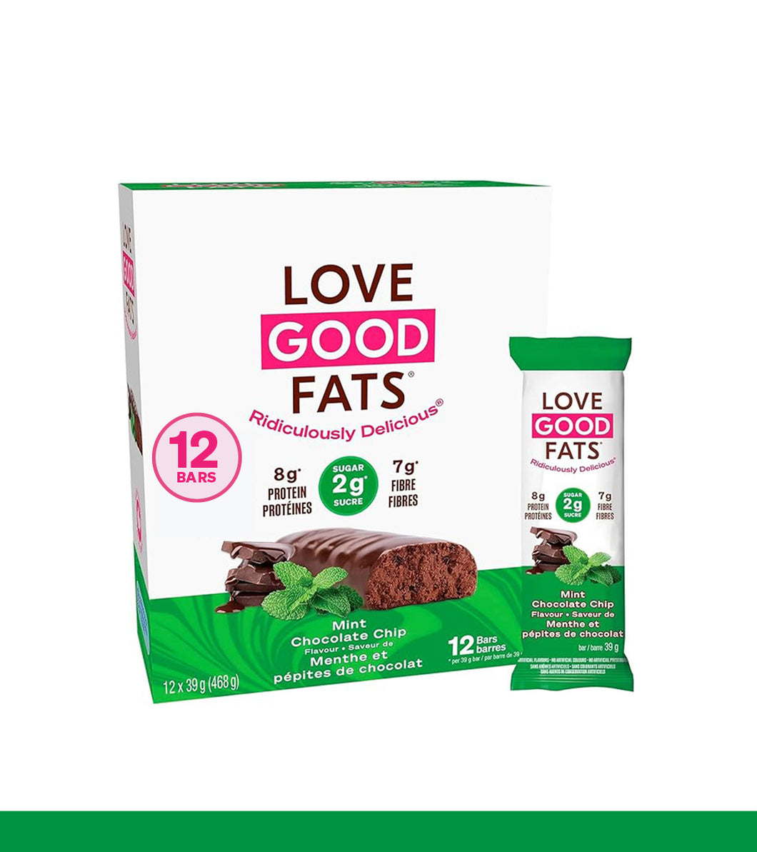 Love Good Mint Chocolate Chip low sugar protein Bars